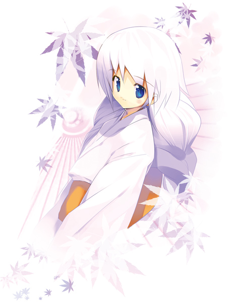 hanpen, blue eyes, japanese clothes, kimono, long hair, purple hair
