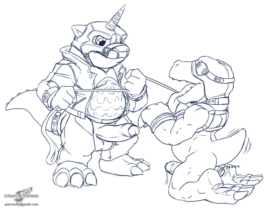 Rule34 – If it exists, there is porn of it / wolfblade, agumon, gabumon / 208650
