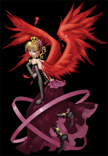 princess ai, tagme, angel, blonde hair, blue eyes, solo, wings