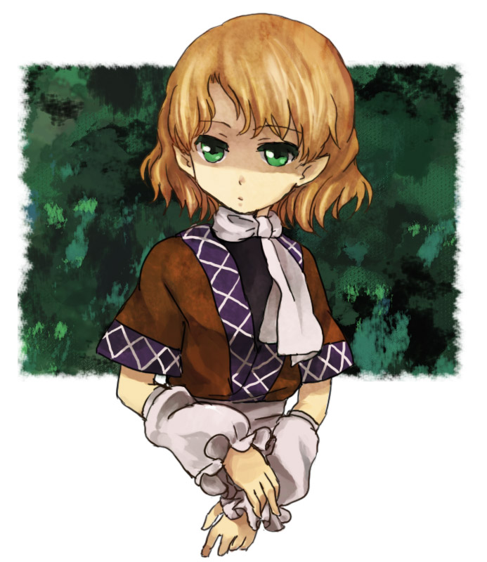 riinu (ir-n), mizuhashi parsee, touhou, 1girl, blonde hair, female focus, green eyes, solo