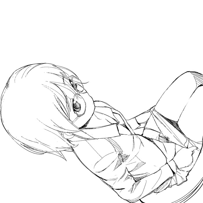 a1 (initial-g), tagme, glasses, greyscale, monochrome, panties, panty pull, underwear