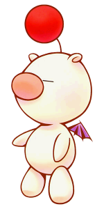 moogle, final fantasy, gender request, lowres, androgynous, full body, simple background, solo, white background, wings