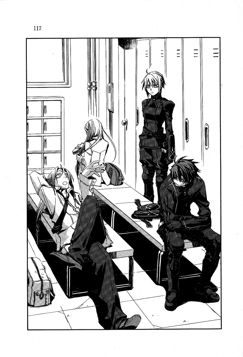 miyuu, felli loss, layfon alseif, nina antalk, sharnid elipton, koukaku no regios, highres, 2boys, 2girls, arms up, couch, dress shirt, full body, greyscale, long sleeves, lying, monochrome, multiple boys, multiple girls, necktie, on back, pants, shirt, short hair, spread legs, standing, table