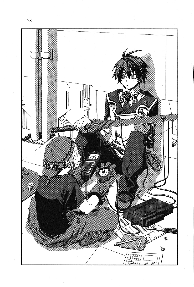 miyuu, harley sutton, layfon alseif, koukaku no regios, highres, 2boys, baseball cap, full body, greyscale, hat, indian style, indoors, long sleeves, male focus, monochrome, multiple boys, necktie, sitting, spread legs