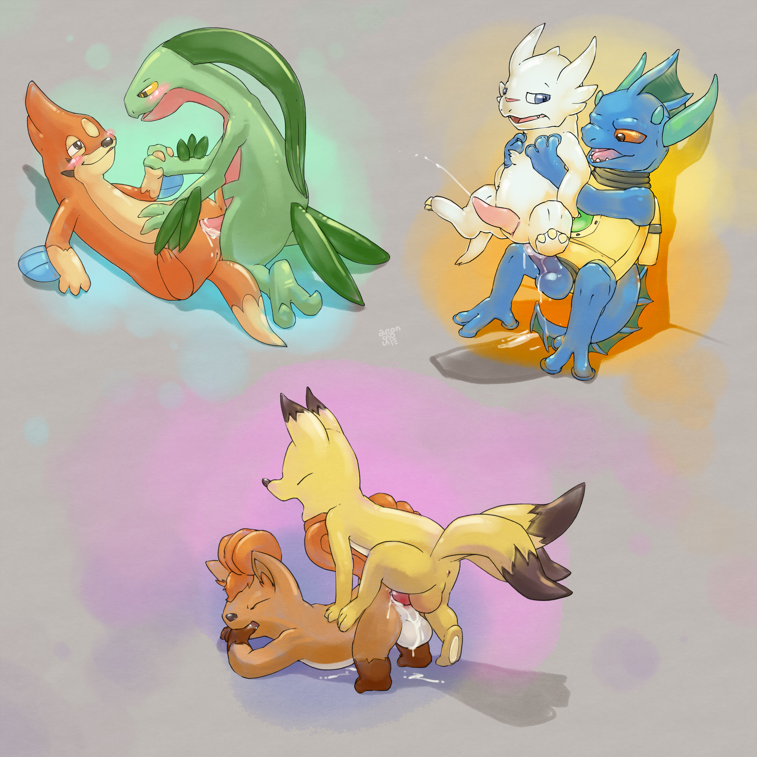 Rule34 – If it exists, there is porn of it / argon vile, chibisuke, floatzel, grovyle, keaton, vulpix / 210021