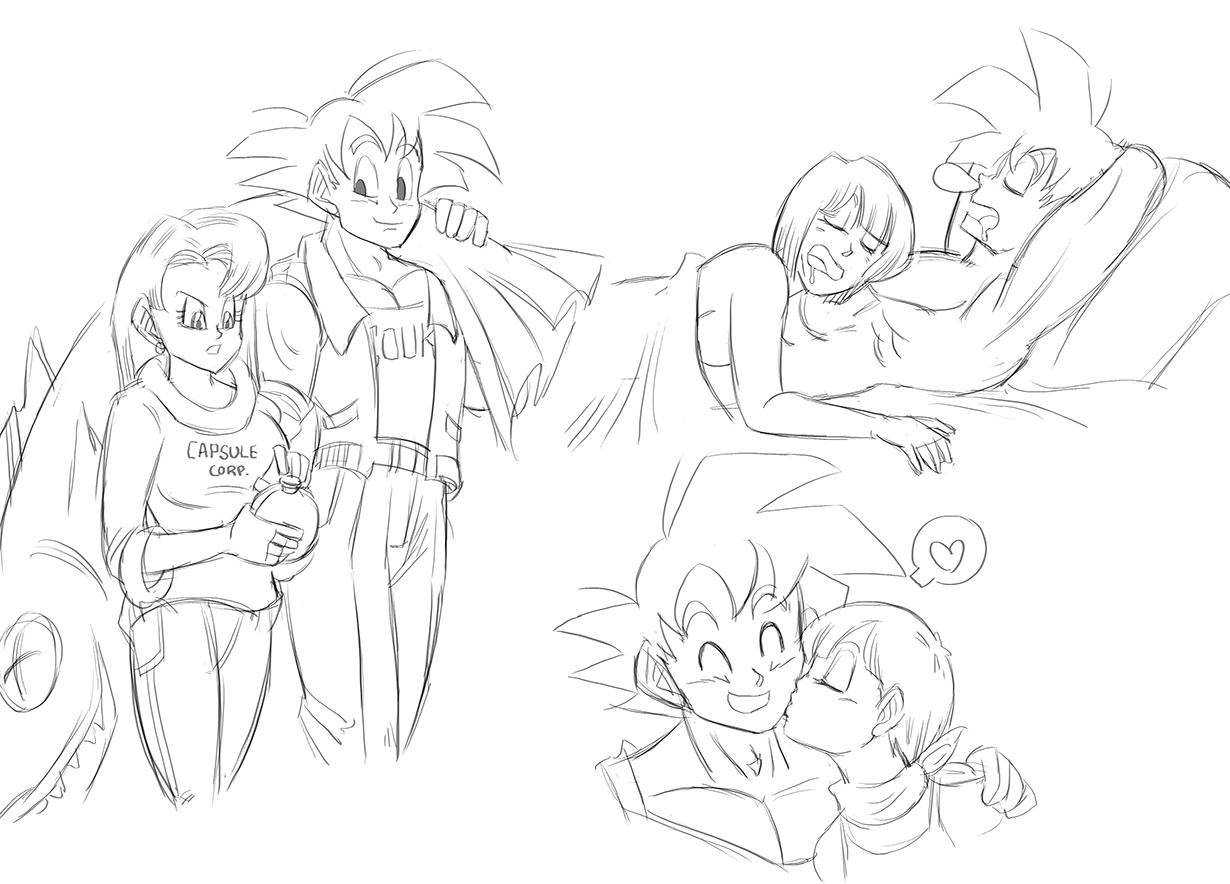 Rule34 – If it exists, there is porn of it / funsexydragonball, bulma briefs, son goku / 210656
