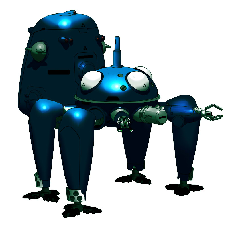 kachiko (919), tachikoma, ghost in the shell, ghost in the shell: stand alone complex, 00s, armor, helmet, machinery, mecha, no humans, robot, weapon