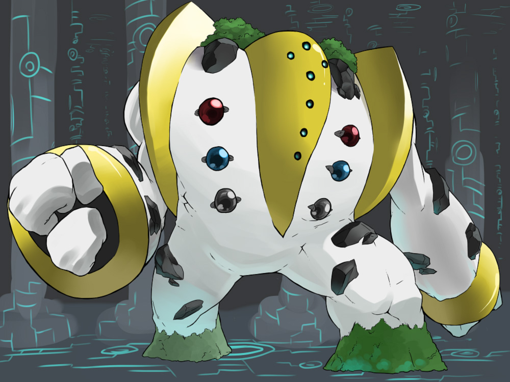 spacezin, regigigas, nintendo, pokemon, bad id, bad pixiv id, 00s, gen 4 pokemon, legendary pokemon, no humans, pokemon (creature), pokemon focus, solo