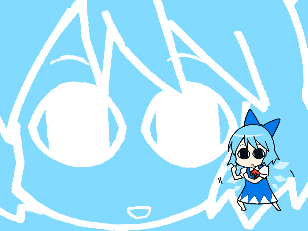 katou haruaki, cirno, phantasmagoria of flower view, touhou, 1girl, female focus, solo
