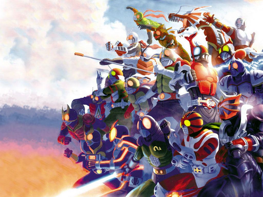 dragreder, kamen rider 1, kamen rider 2, kamen rider agito, kamen rider amazon, kamen rider black rx, kamen rider blade, kamen rider faiz, kamen rider hibiki, kamen rider kabuto, kamen rider kuuga, kamen rider ryuki, kamen rider stronger, kamen rider super-1, kamen rider v3, kamen rider x, kamen rider zx, riderman, skyrider, kamen rider, kamen rider (1st series), kamen rider 555, kamen rider agito (series), kamen rider amazon (series), kamen rider black rx (series), kamen rider blade (series), kamen rider hibiki (series), kamen rider kabuto (series), kamen rider kuuga (series), kamen rider ryuki (series), kamen rider stronger (series), kamen rider super-1 (series), kamen rider v3 (series), kamen rider x (series), new kamen rider, 6+boys, antennae, belt, black gloves, cloud, compound eyes, day, dragon, electricity, energy sword, everyone, fangs, flying, gloves, glowing, glowing eyes, horns, male focus, multiple boys, red gloves, scarf, single horn, sky, sword, weapon, white gloves