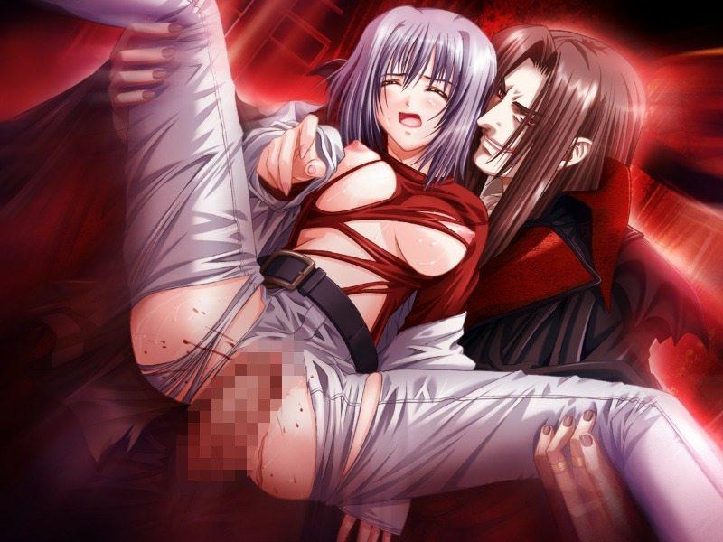 game cg, 1boy, 1girl, blood, blue hair, blush, breasts, censored, defloration, denim, hetero, jeans, medium breasts, mosaic censoring, nipples, pants, penis, pussy, rape, sex, short hair, spread legs, tears, torn clothes, torn jeans, torn pants, torn trousers
