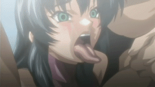 murakami teruaki, igawa asagi, taimanin (series), taimanin asagi, screencap, animated, animated gif, lowres, 00s, 1girl, blue hair, cum, cum on body, cum on hair, defeat, facial, green eyes, long hair, open mouth, penis, solo focus, tongue
