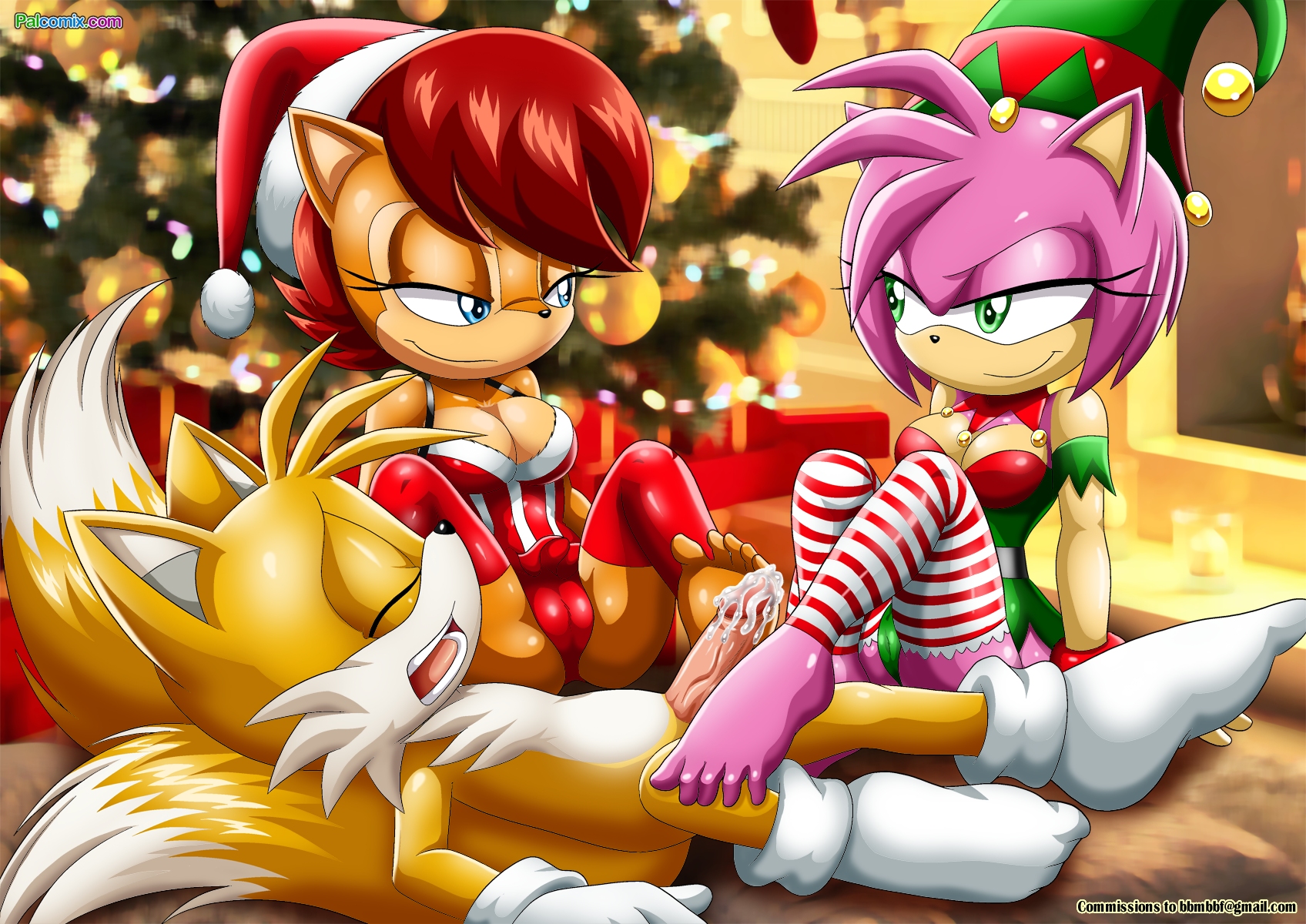 Rule34 – If it exists, there is porn of it / bbmbbf, amy rose, sally acorn, tails / 214062