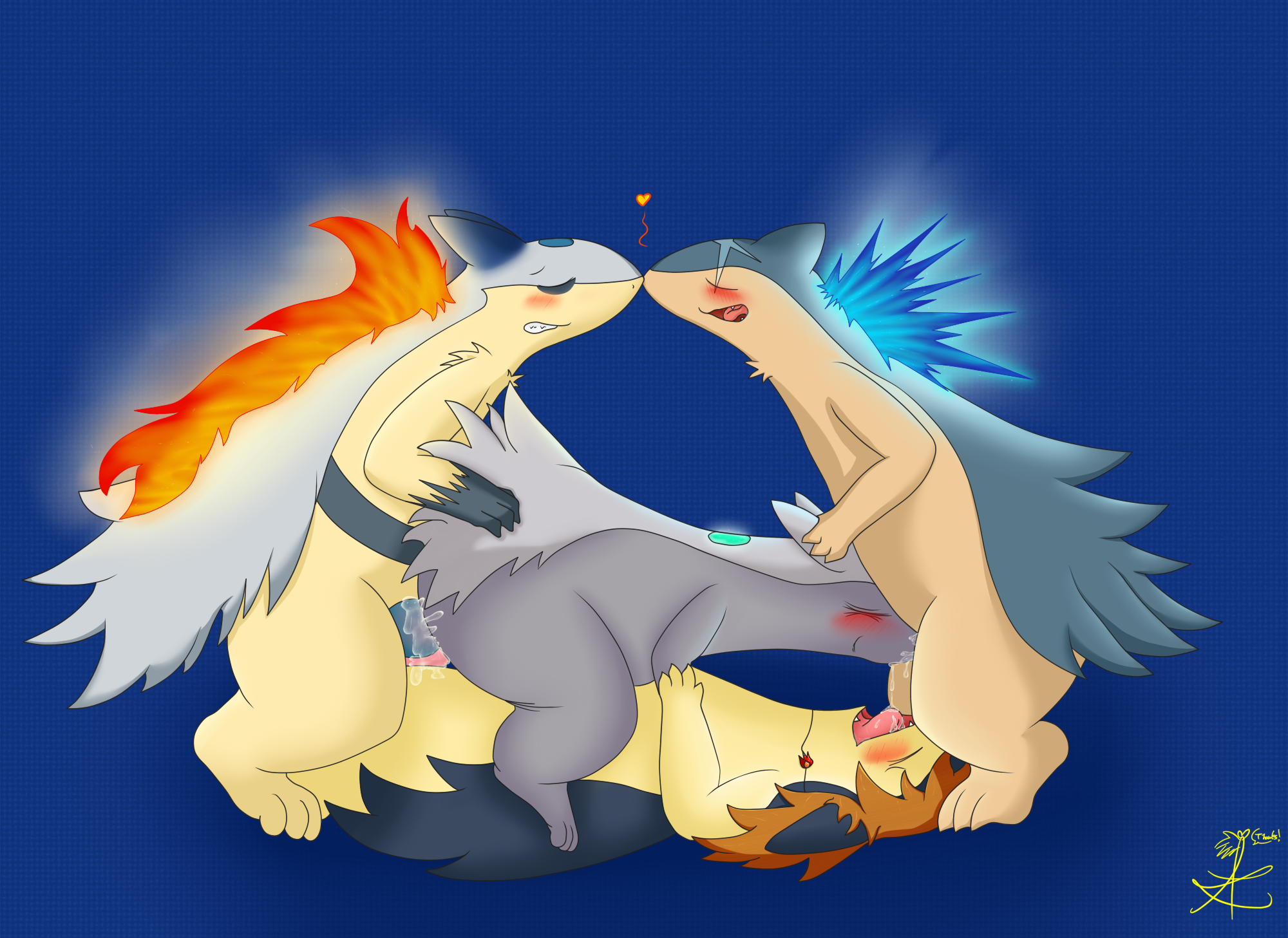 Rule34 – If it exists, there is porn of it / asbel lhant (artist), original character, typhlosion / 214142