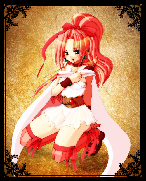 dattyo, porom, porom (adult), final fantasy, final fantasy iv, final fantasy iv: the after years, bad id, bad pixiv id, 1990s (style), 1girl, cape, female focus, long hair, pink hair, ponytail, purple eyes, retro artstyle, solo