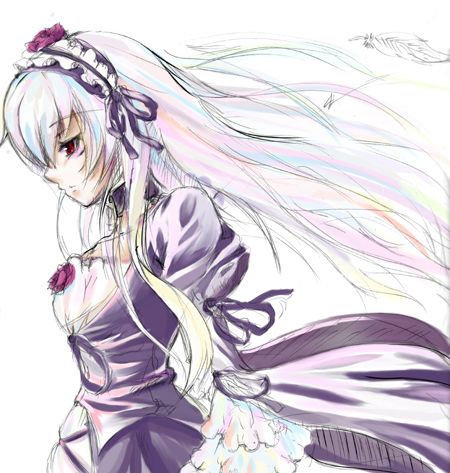 asa (swallowtail), suigintou, rozen maiden, lowres, 00s, 1girl, female focus, gothic lolita, lolita fashion, solo