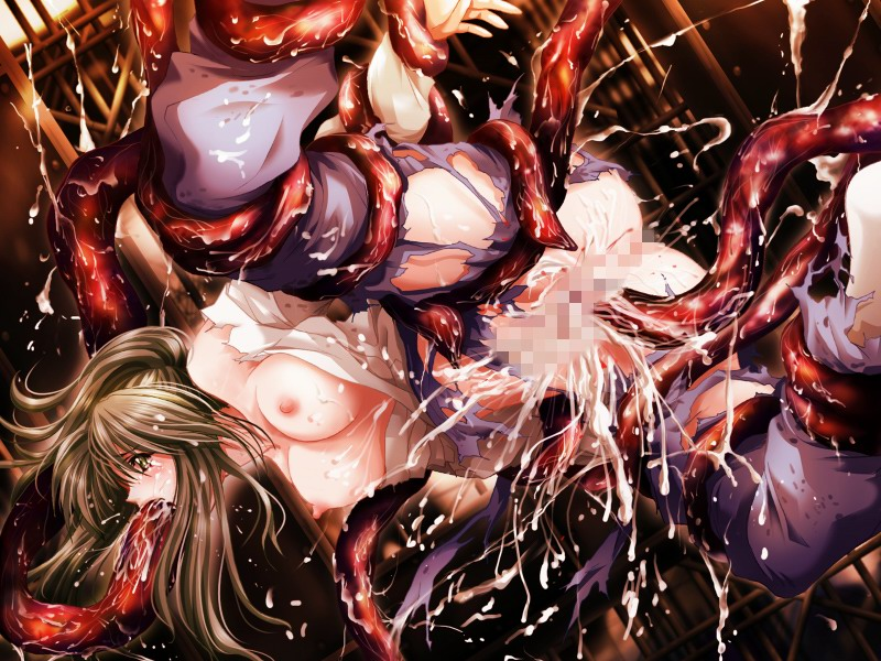 anal, breasts, breasts out, bukkake, censored, cum, large breasts, oral, rape, tears, tentacles, torn clothes, vaginal