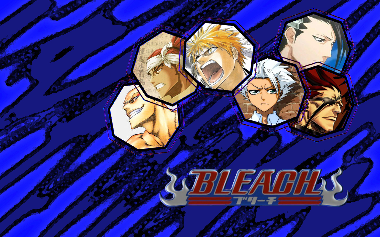 abarai renji, hitsugaya toushirou, kuchiki byakuya, kurosaki ichigo, madarame ikkaku, zaraki kenpachi, bleach, 00s, 6+boys, male focus, multiple boys
