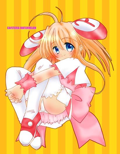 rizel, rizelmine, 00s, blue eyes, blush, loli, panties, thighhighs, underwear