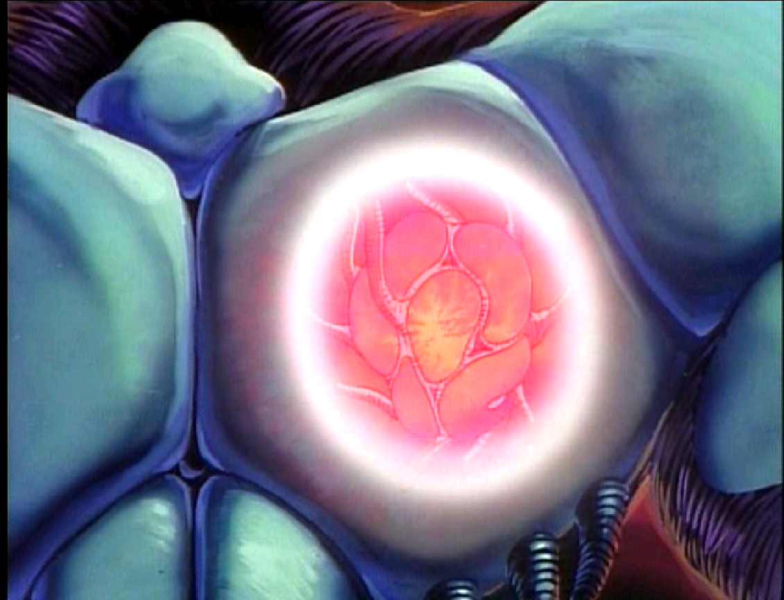 kyoushoku soukou guyver, screencap, tagme, 00s, beam cannon, guyver 1, heart, megasmasher