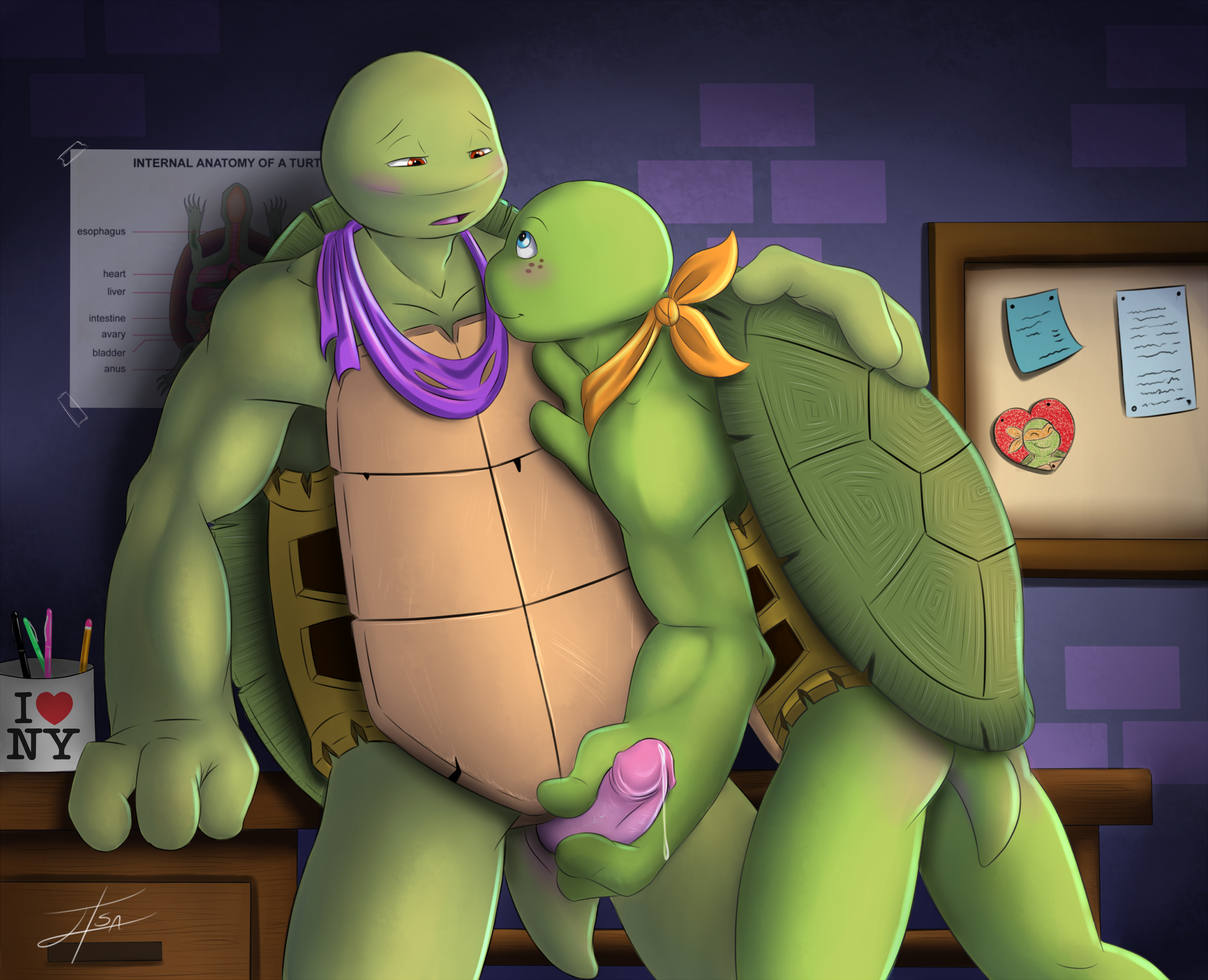 Rule34 – If it exists, there is porn of it / bakameganekko, donatello, michelangelo / 215771