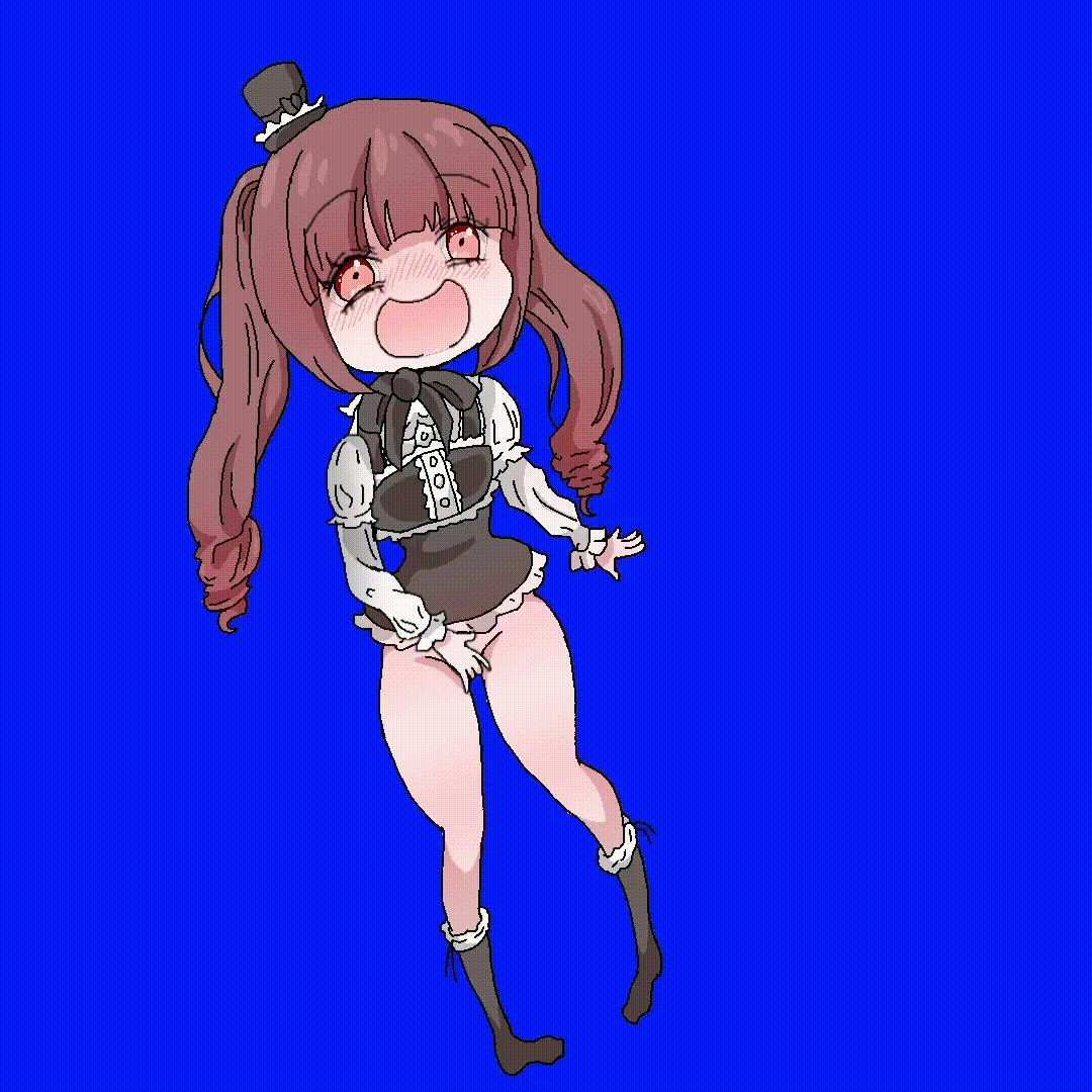 hyperlolicrisis, hanazono yurine, jashin-chan dropkick, animated, animated gif, 1girl, blush, female masturbation, fingering, lolita fashion, masturbation, no panties, red eyes, red hair, smile, socks, twintails
