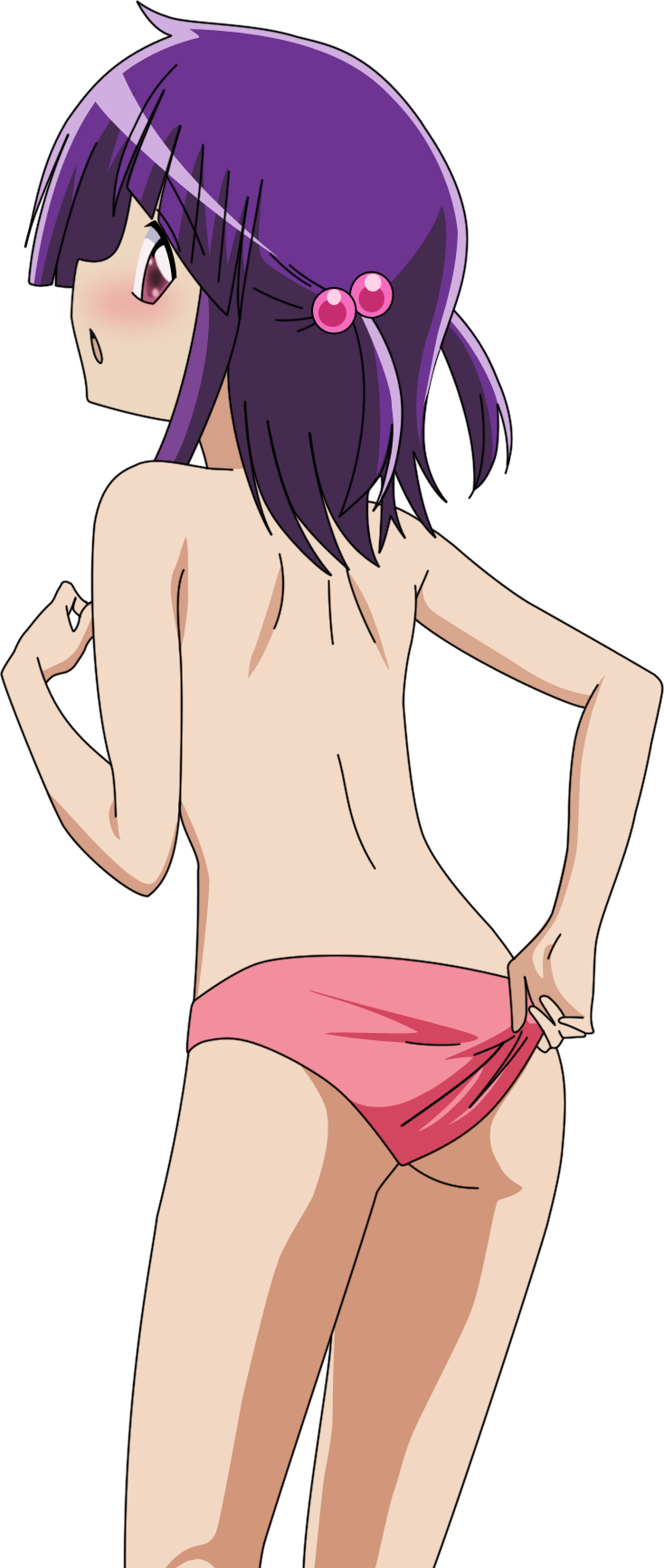 segawa izumi, hayate no gotoku!, derivative work, highres, tagme, vector trace, 00s, solo, topless female, transparent background
