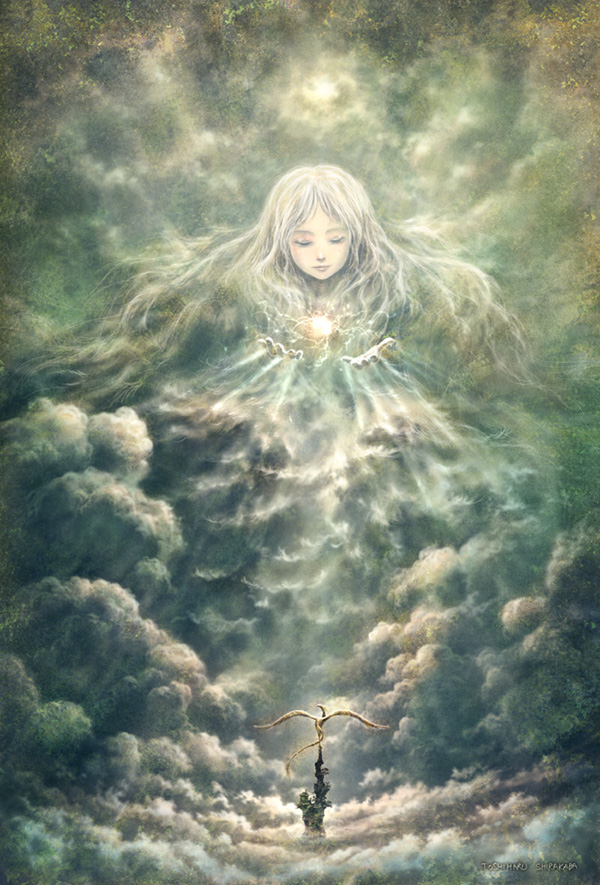 shirakaba toshiharu, usakichi, original, light, closed eyes, cloud, grey hair, sky