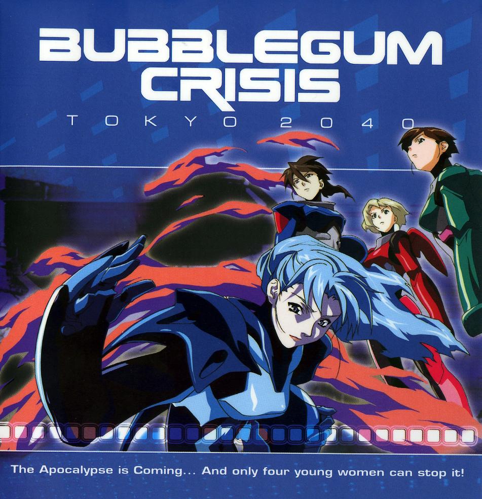 linna yamazaki, nene romanova, priscilla asagiri, sylia stingray, bubblegum crisis 2040, 1990s (style), blonde hair, brown hair, hardsuit