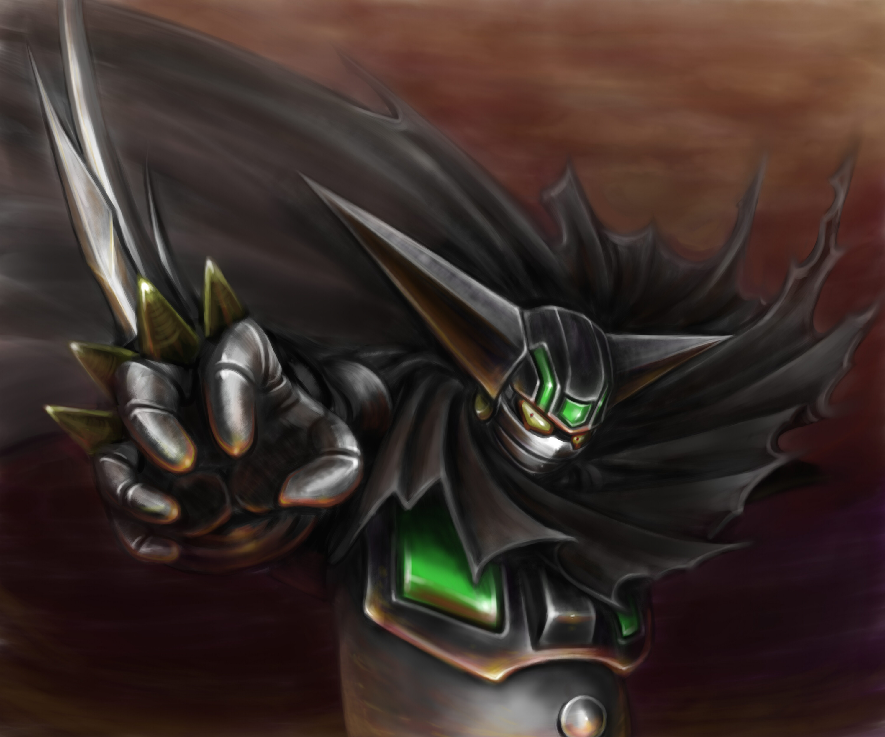 painfultree, black getter, getter robo, shin getter robo, toei company, absurdres, highres, cape, mecha, mecha focus, robot, super robot