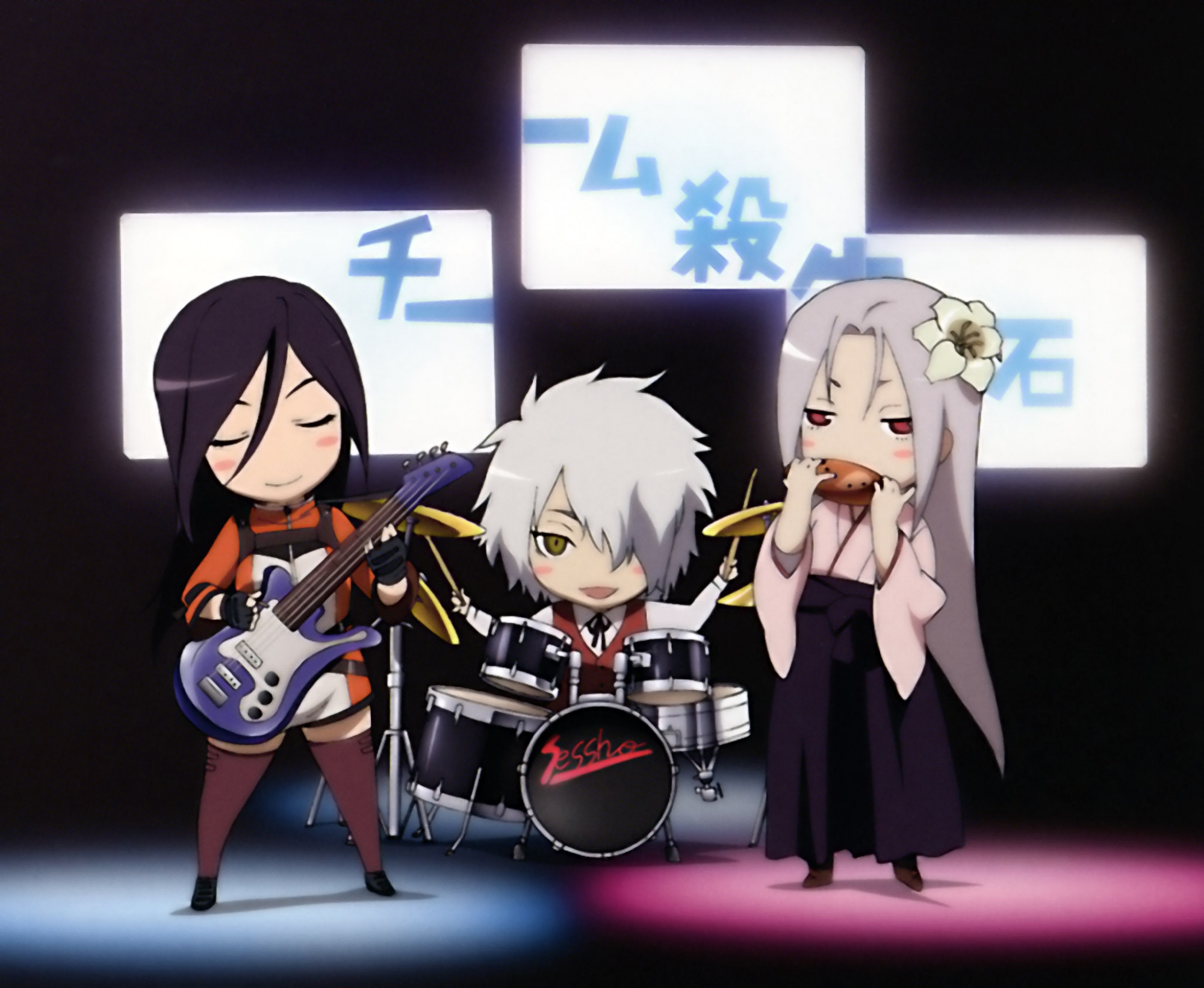 ga-rei, ga-rei zero, highres, tagme, 00s, band (music), chibi, music