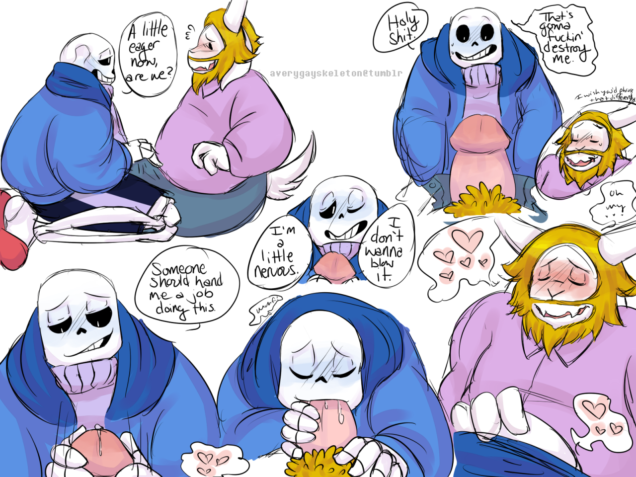 Rule34 – If it exists, there is porn of it / asgore dreemurr, sans / 218724