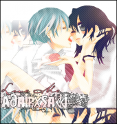 image sample, lowres, black hair, green hair, kiss, thumbnail, yuri