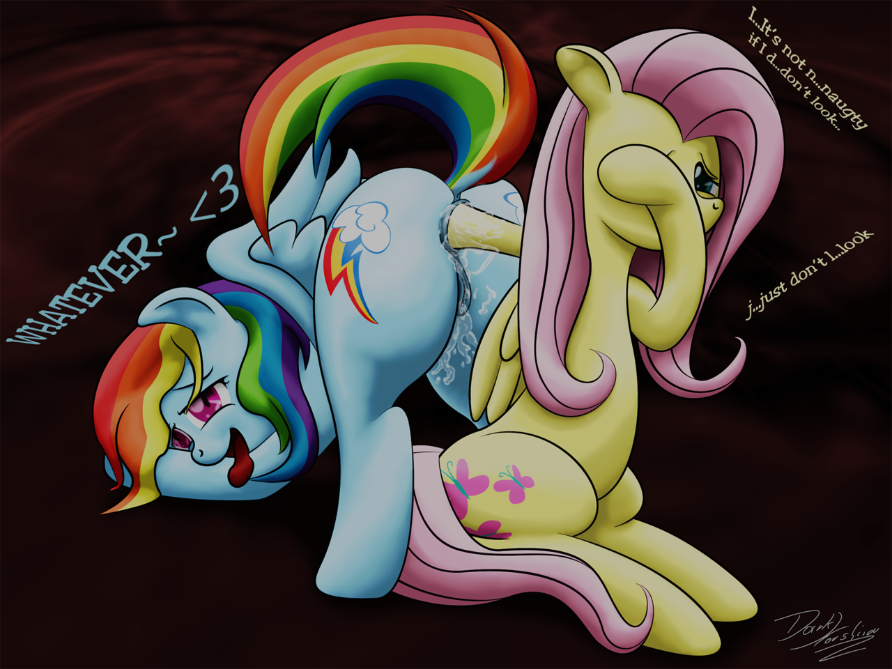 Rule34 – If it exists, there is porn of it / darkkoushirou, fluttershy (mlp), rainbow dash (mlp) / 218915