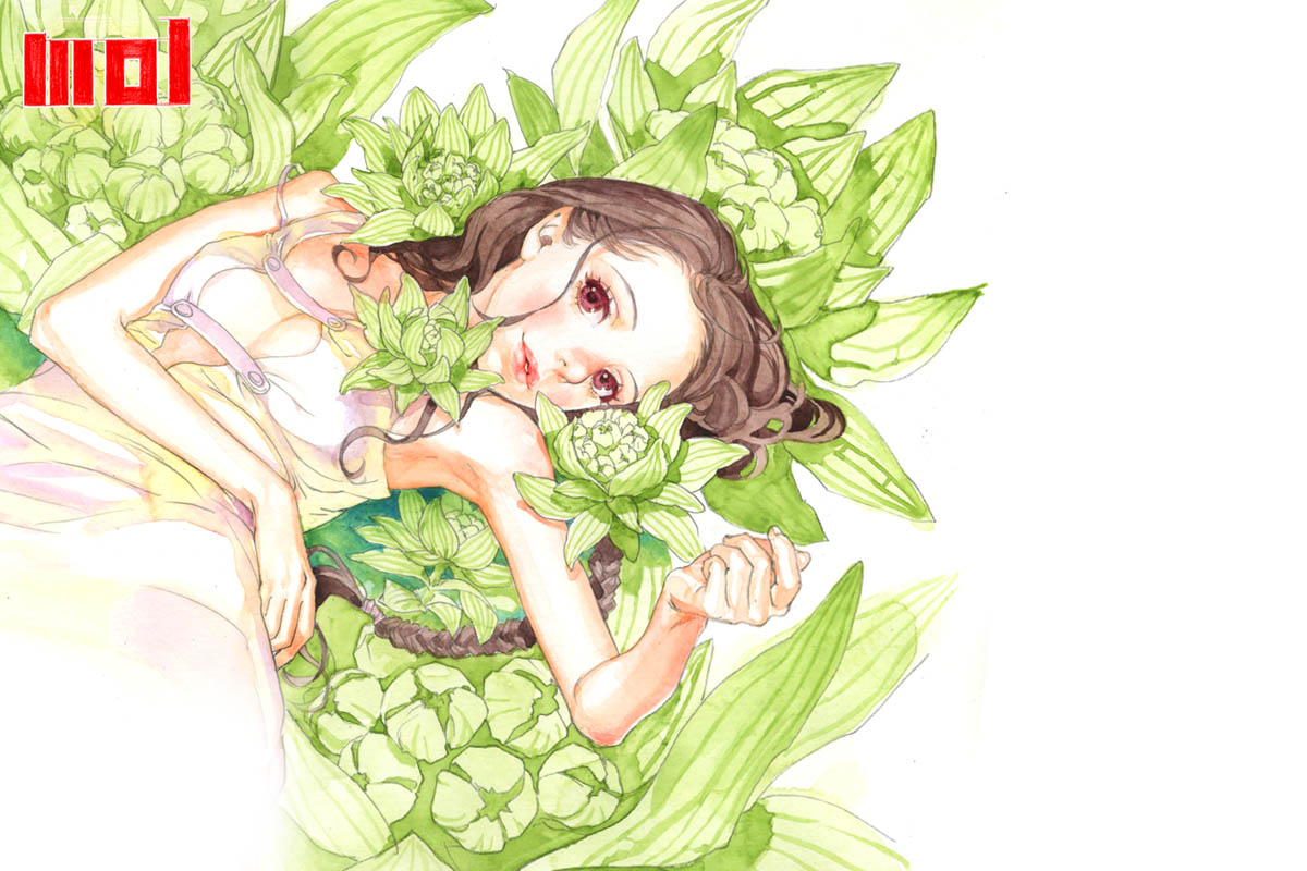 yuu (mol), original, 1girl, braid, brown hair, female focus, single braid, solo