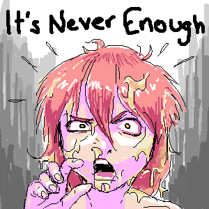 haruhara haruko, flcl, 1girl, cum, open mouth, pink hair, teeth