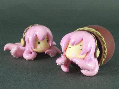 megurine luka, takoluka, vocaloid, lowres, photo (medium), figure, figure (medium), jar