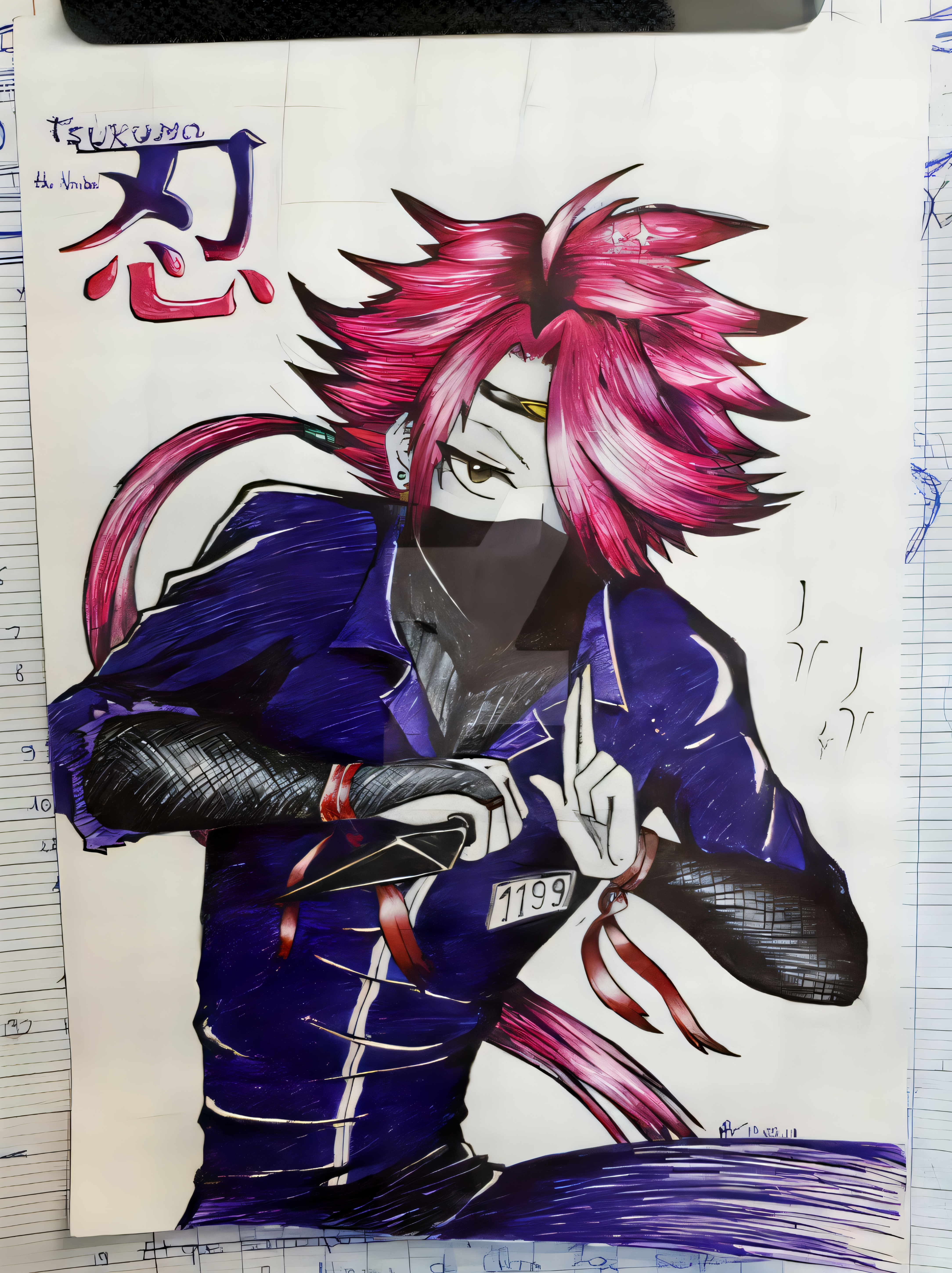 tsukumo (nanbaka), nanbaka, absurdres, highres, tagme, brown eyes, red hair