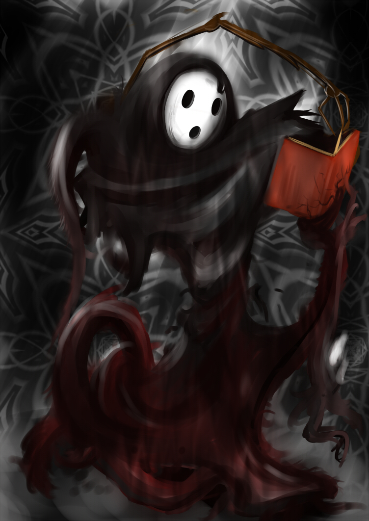 inutokage, arakune, arc system works, blazblue, blazblue: calamity trigger, blood, book, mask, monster