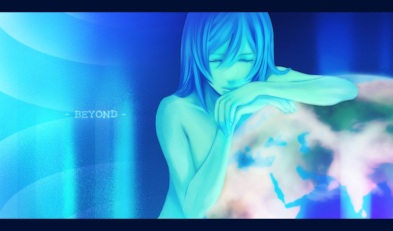 edgedriver, hitori (edge), tieria erde, gundam, gundam 00, 00s, 1boy, closed eyes, innovators (gundam 00), male focus, nude, purple hair, solo