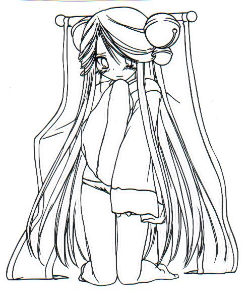 nakajima yuka, sohee, ragnarok online, jpeg artifacts, 1girl, demon, female focus, full body, greyscale, hanbok, korean clothes, monochrome, solo