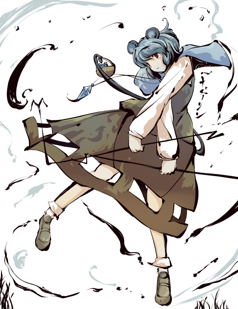 ryuu, ryuu (tsukinoyuki), nazrin, touhou, 1girl, animal ears, female focus, grey hair, solo, tail