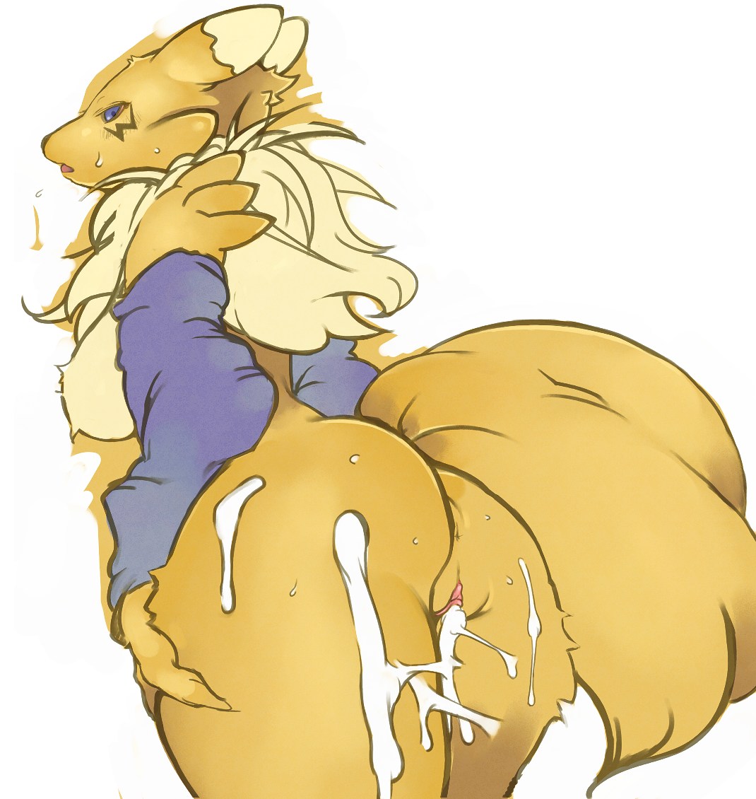 sindoll, renamon, digimon, tagme, cum, cum in pussy, digimon (creature), furry, uncensored