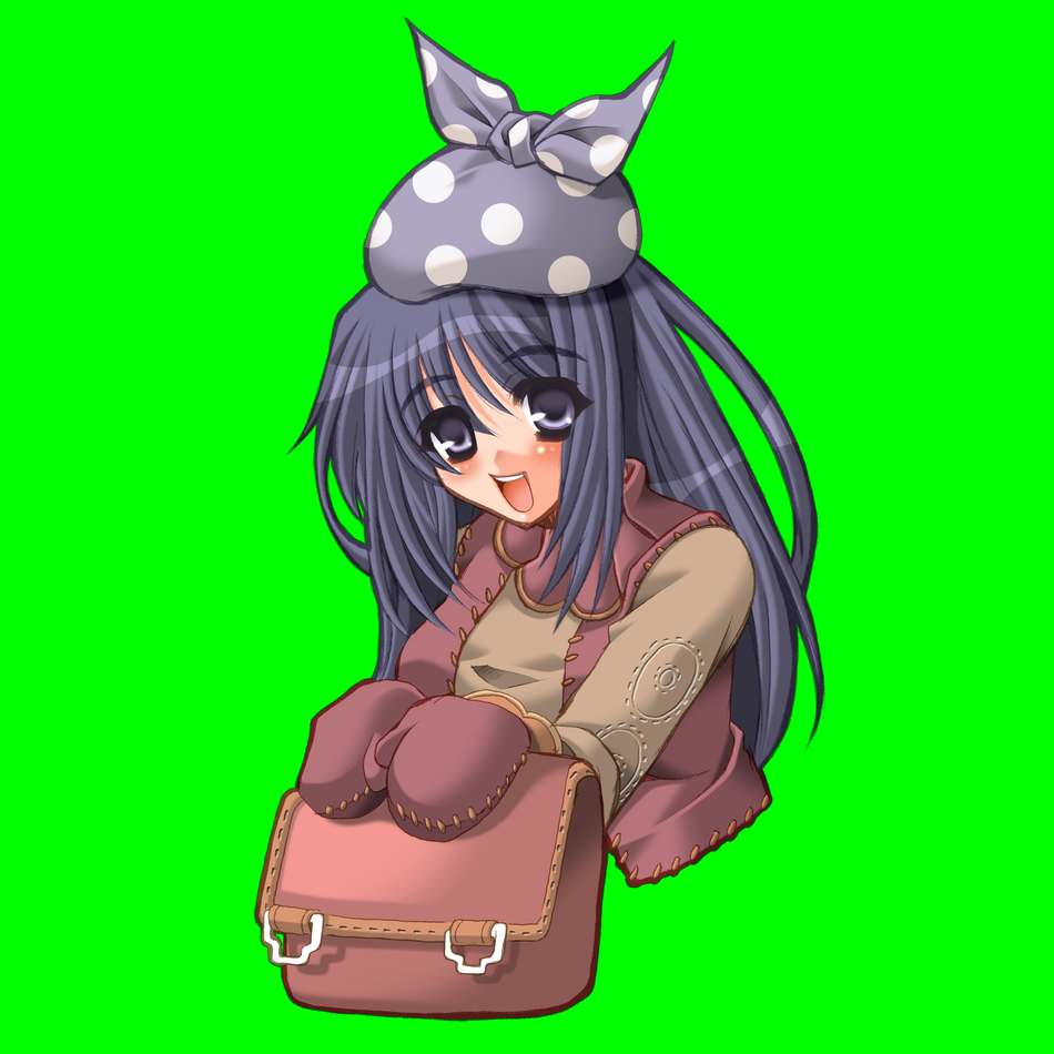 hakoiri nyanko, merchant, merchant (ragnarok online), ragnarok online, bag, blue eyes, blue hair, laughing