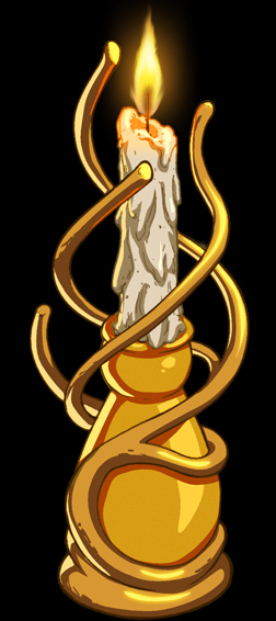 kongai, light, candle, fire, gold, no humans