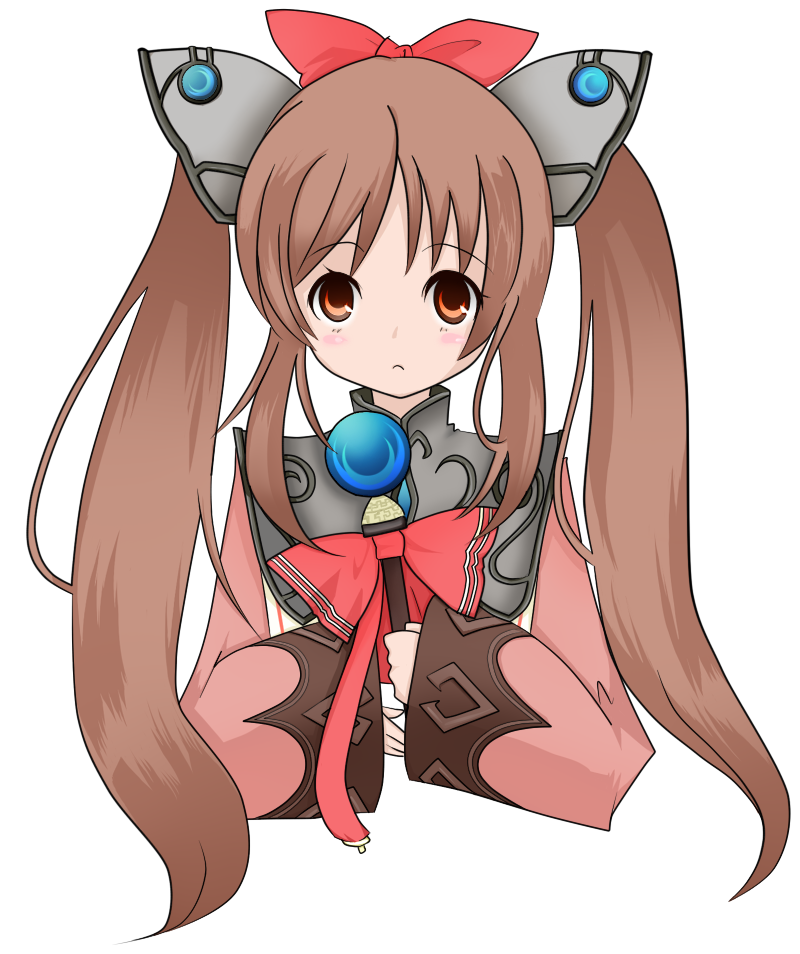 yuzu koneko, lymle lemuri phi, star ocean, star ocean: the last hope, 1boy, brown eyes, brown hair, male focus, solo, twintails