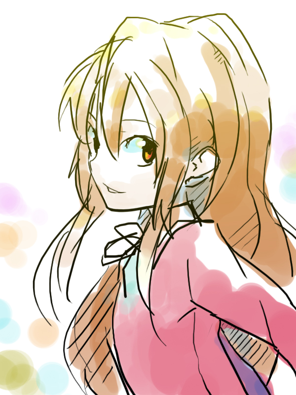 koiso shuuhei, aisaka taiga, toradora!, 00s, brown eyes, brown hair, long hair, sketch, solo