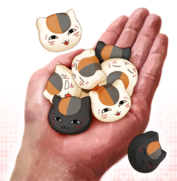 kouya (06june), kouya (pixiv694063), nyanko-sensei, riou (natsume), natsume yuujinchou, bad id, bad pixiv id, 00s, cat, in palm