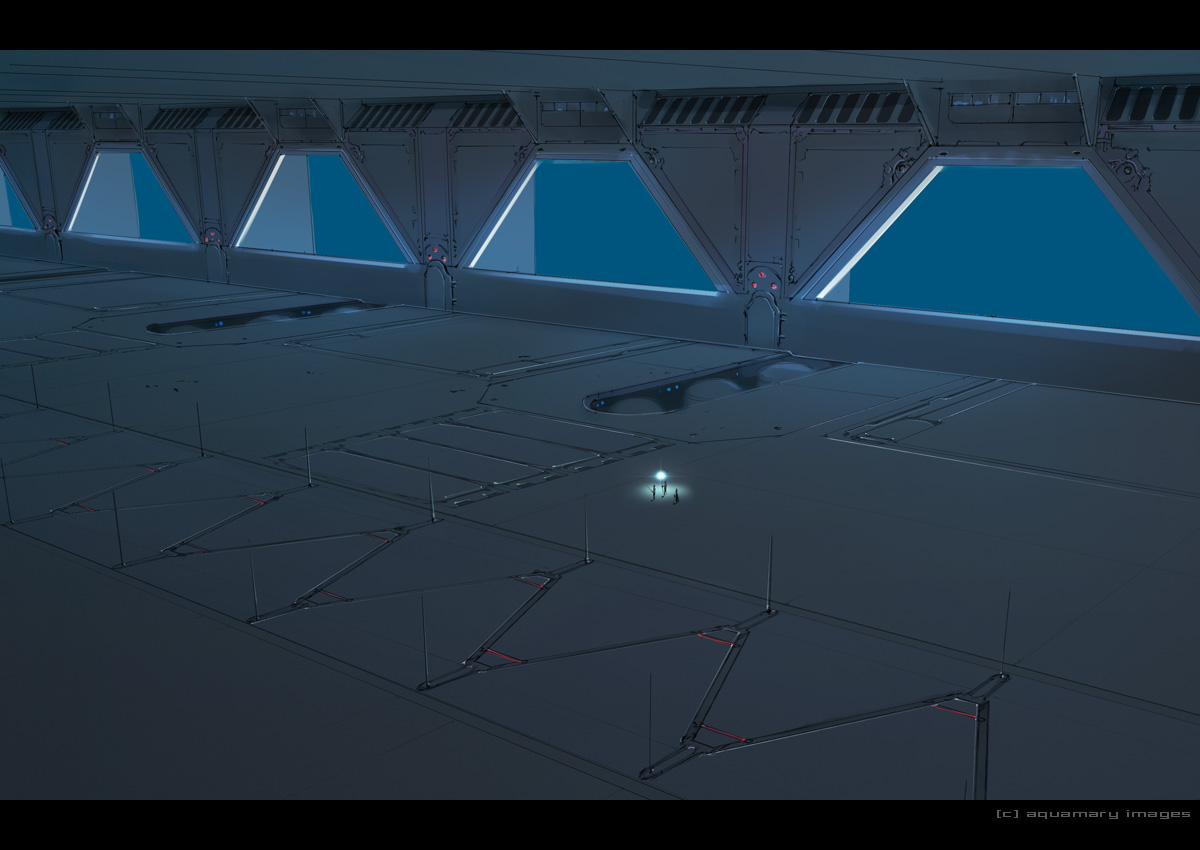 aquamary, blame!, original, light, indoors, landscape, letterboxed, megastructure, scenery, science fiction