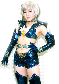 kou yaten, sailor star healer, sailor starlights, bishoujo senshi sailor moon, bishoujo senshi sailor moon sailor stars, lowres, photo (medium), asian, cosplay, long hair, ponytail, white hair